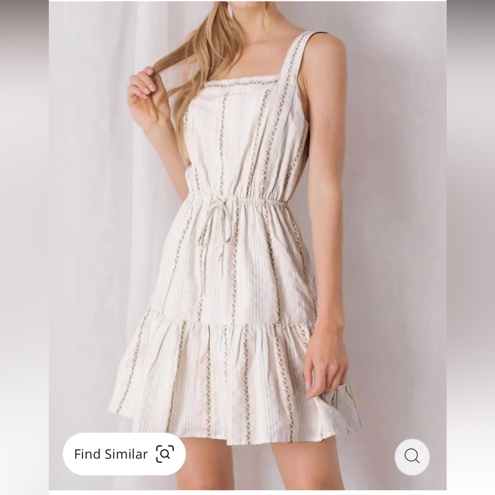 Stories Cream Sleeveless Dress